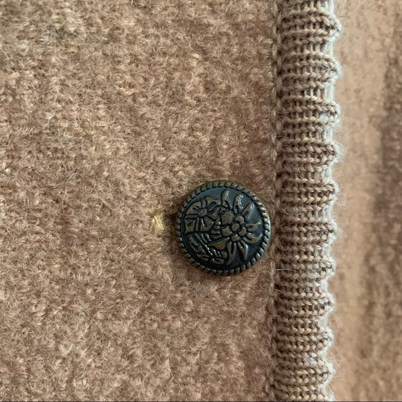 Vintage Wool Coat Twee Boucle Wool Embroidered Long Line Coat - Picture 10 of 15